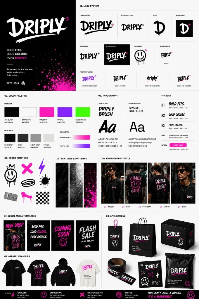 Driply Brand Identity Showcase