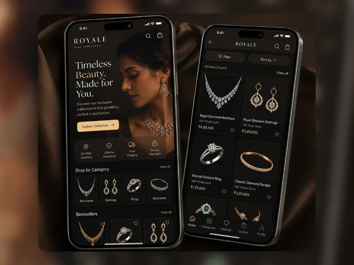 Royale Fine Jewellery App Preview