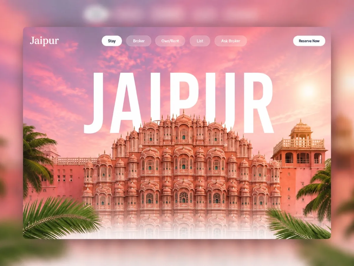 Jaipur Travel & Real Estate Site Preview