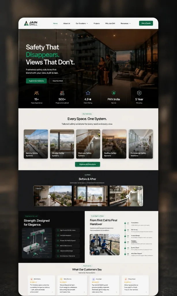 Jain Grill Website Showcase
